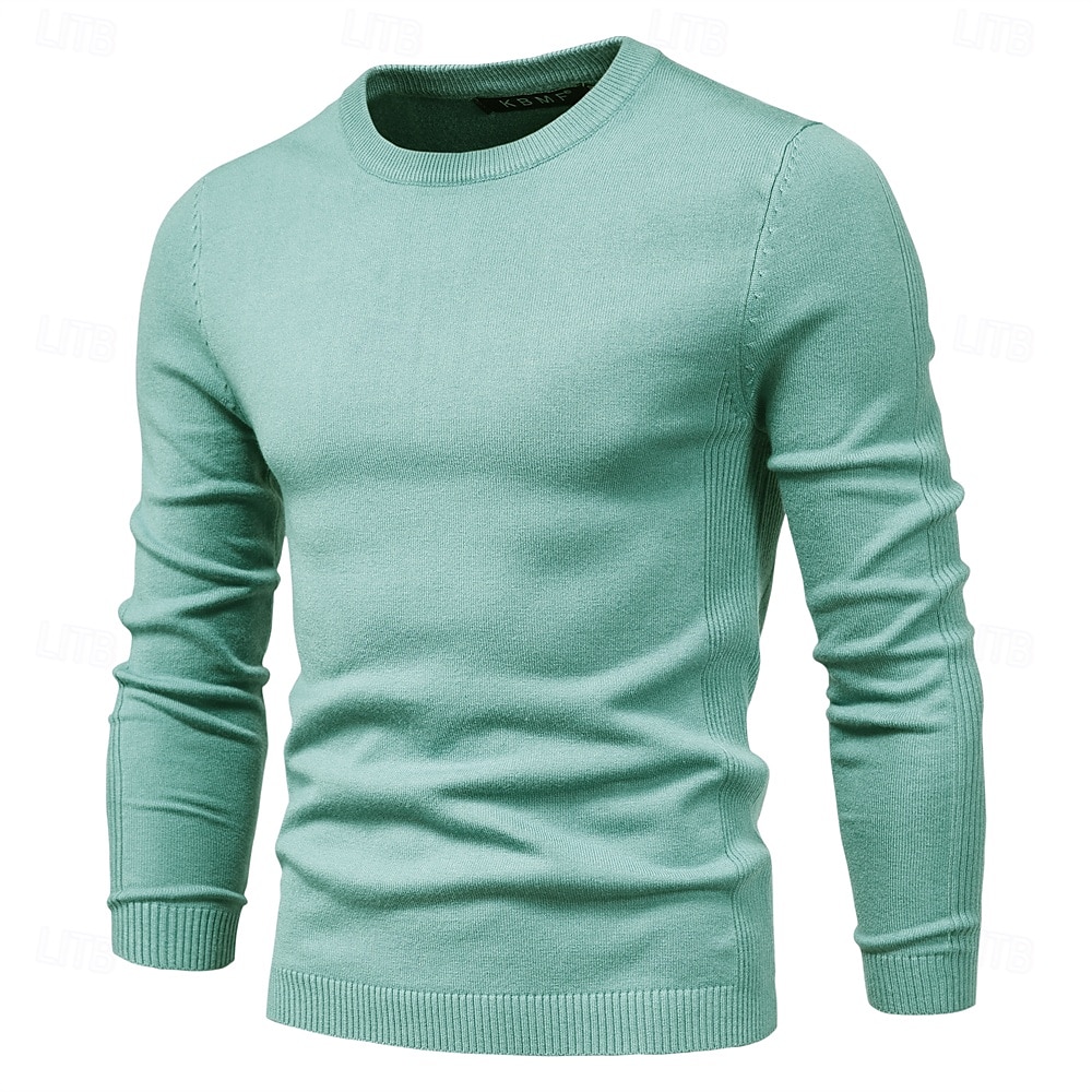 New Winter Thickness Pullover Men O-neck Solid Color Long Sleeve Warm Slim Sweaters Men Men's Sweater Pull Male Clothing 2025 - $26.99 –P6