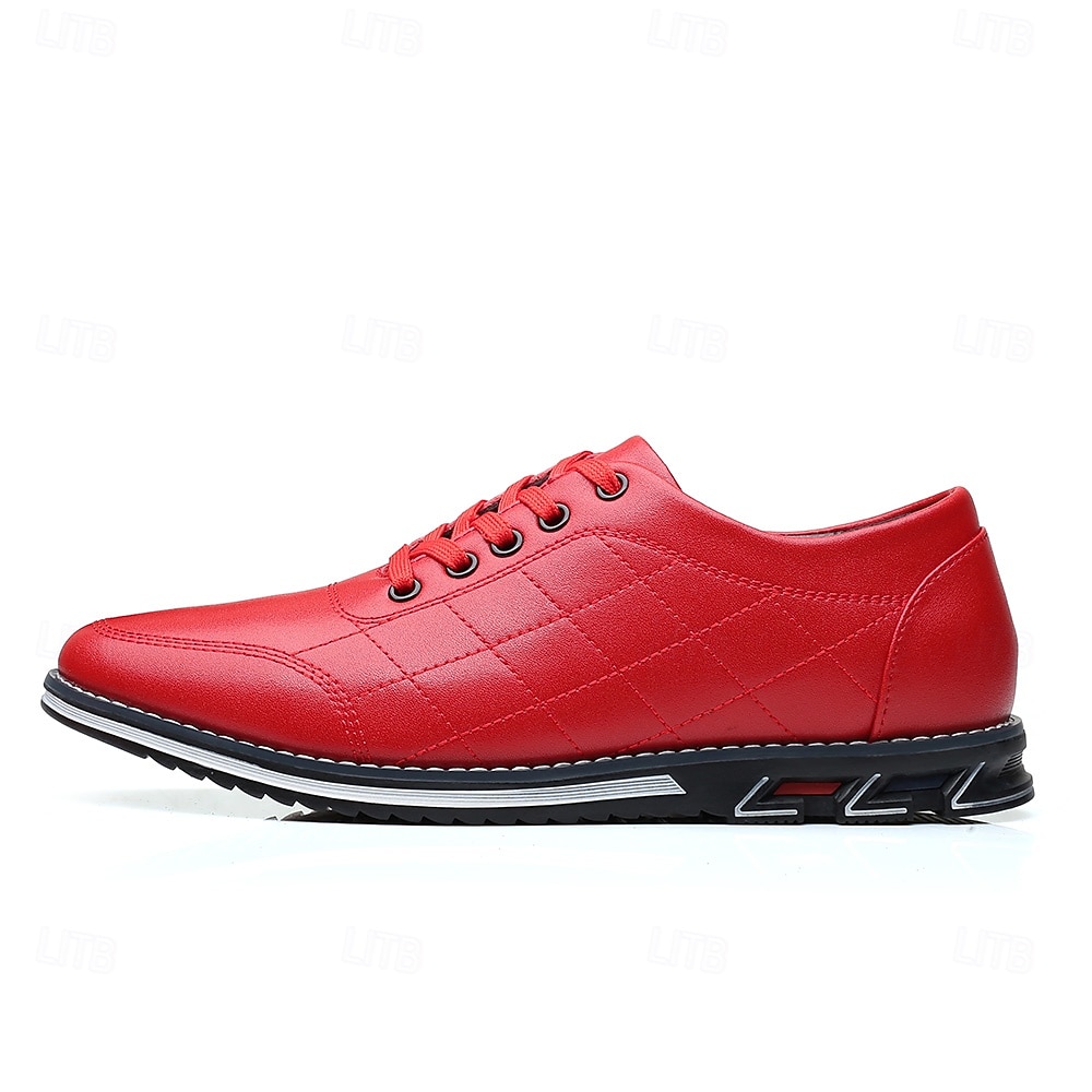 tênis masculino de couro sintético azul acolchoado - calçados casuais estilosos com cadarço e sola durável para uso diário e atividades ao ar livre de 2026 por $54.99 –P1