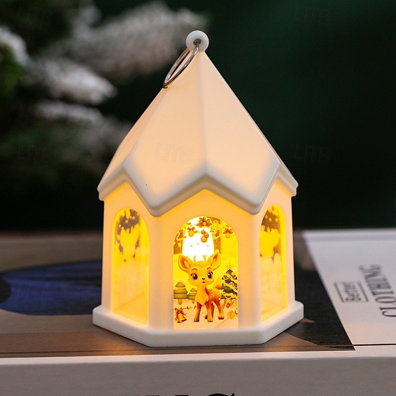decor de Crăciun lumina de noapte cadou strălucitor de Anul Nou lanternă retro pandantiv brad de Crăciun decor de masă elemente de recuzită de vacanță 1buc 2025 - $9.49 –P11