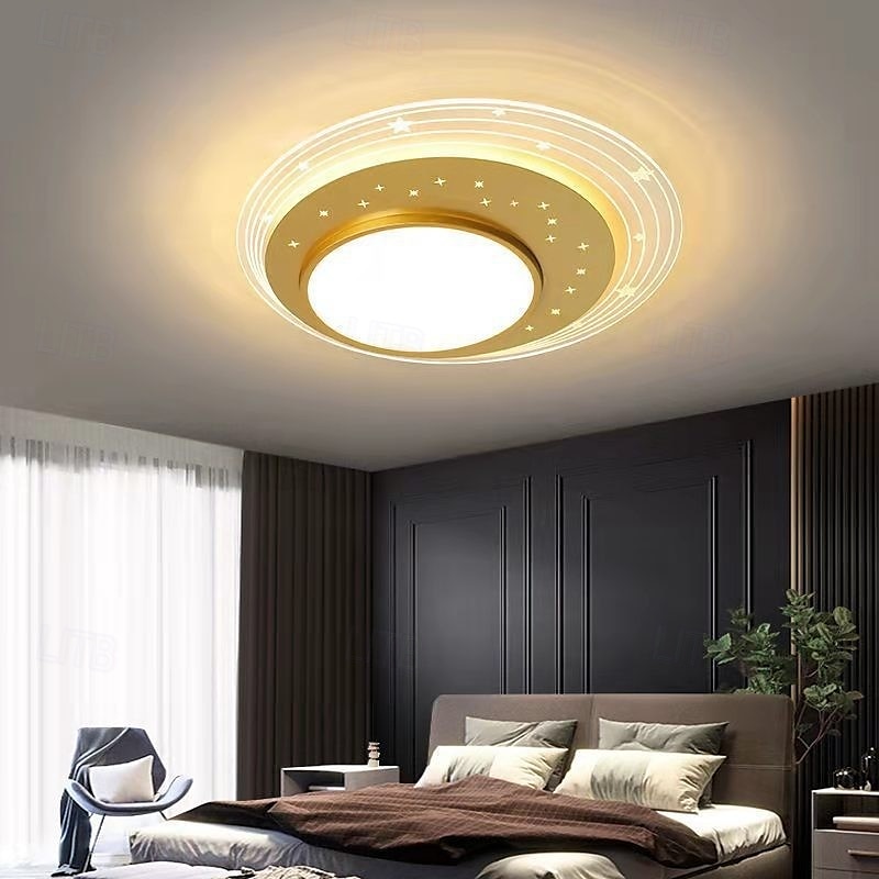 Plafonnier LED à intensité variable en continu 50 cm 1 lumière design moderne en forme de ciel étoilé luminaire en métal acrylique pour chambre d'enfant chambre d'enfant 110-240 V uniquement à de 2025 ? $179.99 –P7