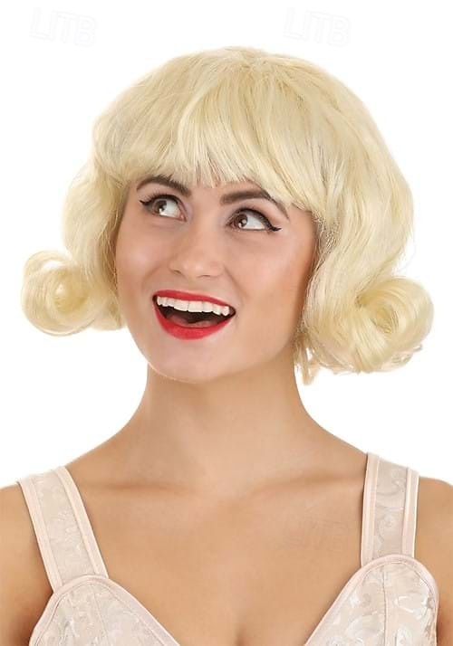 Peruca scurtă blondă din anii '50 pentru femei peruci Halloween peruci cosplay de petrecere 2026 - $19.99 –P1