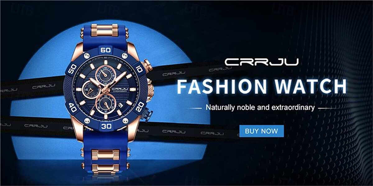 crrju herenhorloges topmerk luxe quartz siliconen band sport waterdichte klok met lichtgevend quartzhorloge 2025 - $38.99 –P1