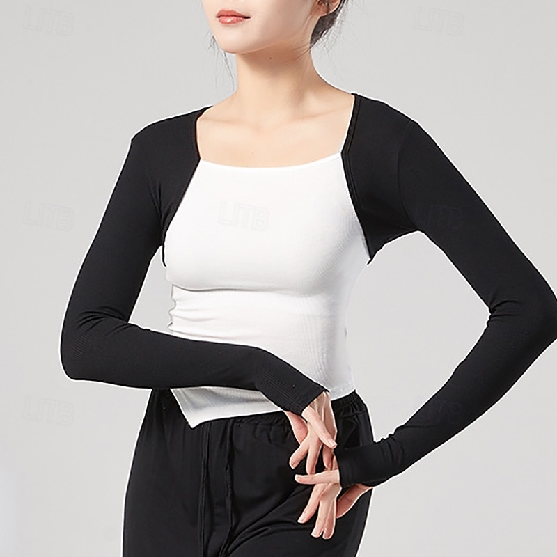 Sportkläder Topp Ren Färg Tvinning Dam Prestanda Träning Långärmad Hög Polyester 2025 - $34.99 –P4