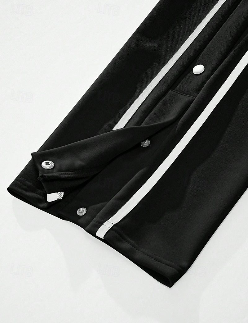Herren Hosen abreißen Hose Hosen Jogginghose mit geradem Bein Tasche Kordelzug Elastische Taille Glatt Komfort Atmungsaktiv Outdoor Täglich Ausgehen Modisch Brautkleider schlicht Schwarz Weiß 2025 - $25.99 –P3