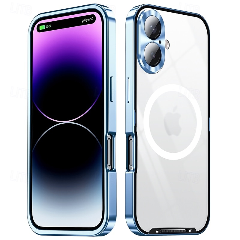 טלפון מגן עבור אייפון 16 פרו מקס iPhone 15 Pro Max iPhone 14 Pro Max אייפון 13 פרו מקס מארז ספיחה מגנטי עם Magsafe מגן עדשות מצלמה תמיכה בטעינה אלחוטית עמיד בזעזועים אקרילי סגסוגת אלומיניום 2025 - $28.99 –P2