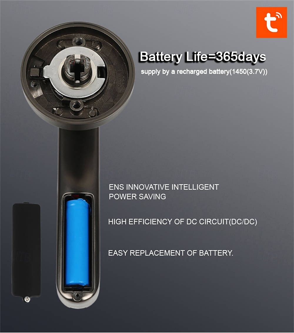 WAFU WF-016 Smart Biometric Fingerprint Door Lock Smart Bluetooth Password Handle Lock APP Unlock Keyless Entry  USB Battery 2025 - $127.99 –P11