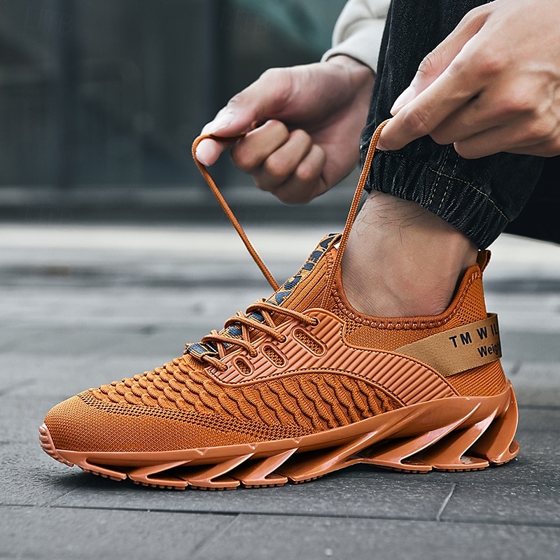 herenmode hardloopsneakers, lichtgewicht ademende sportschoenen met unieke blade-zool, ideaal voor de sportschool, hardlopen en streetwear 2025 - $46.99 –P10