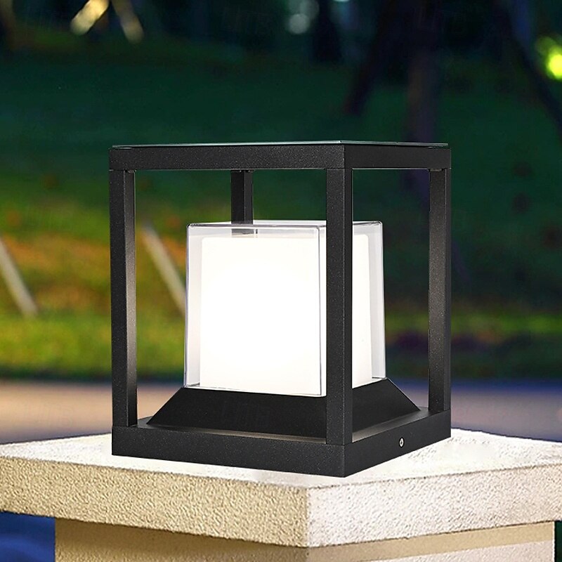 luz de parede externa led branco quente 26cm quadrado jardim poste luz pilar poste lanterna decoração lâmpada e26/e27 para piscina 110-240v de 2026 por $222.49 –P6