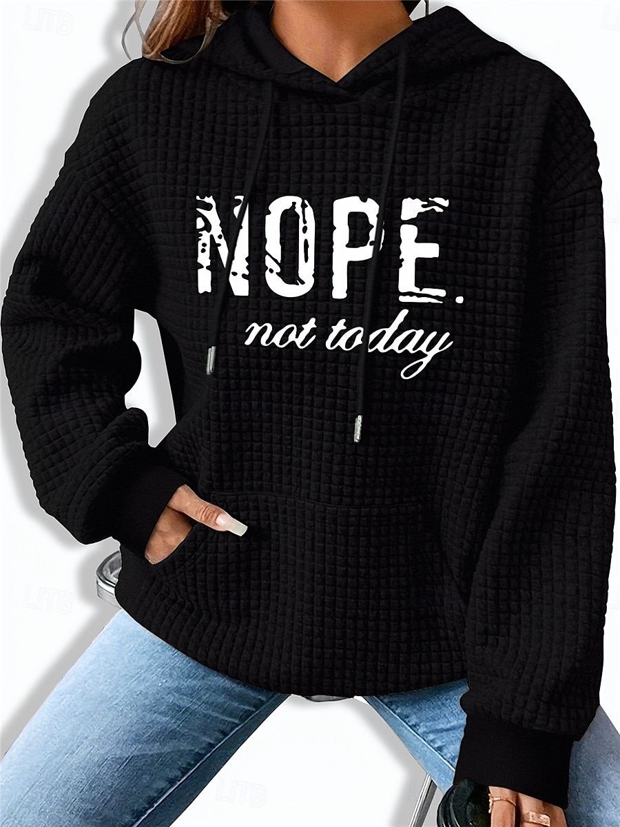 Damen-Kapuzenpullover mit Buchstaben, Street-Style, Alltagskleidung, Taschendruck, lässiger Kapuzenpullover, lange Ärmel, mikroelastisch, Herbst/Winter, bequem, atmungsaktiv, weicher Stoff 2025 - $29.99 –P3