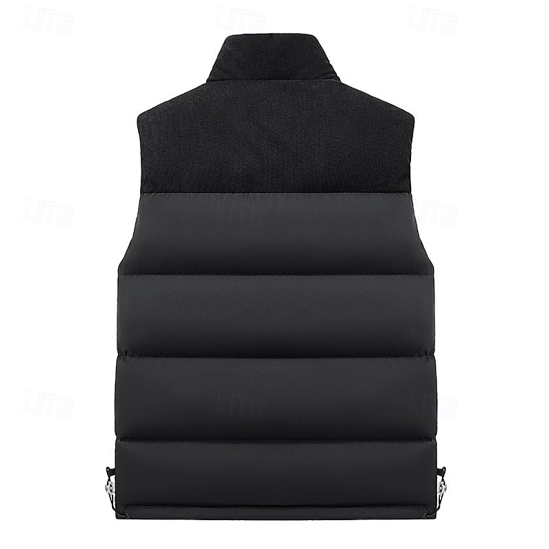 Homme Doudoune Sans Manche Gilet matelassé Gilet du quotidien Rendez-vous Vacances Mode Décontractées Automne hiver Patchwork Poche Polyester Chaud Confortable Plein Poche fermeture Éclair Mao de 2025 ? $38.99 –P6
