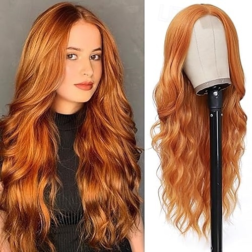 perruque longue ondulée pour femme perruque bouclée à mettre et à emporter perruques pour cosplay utilisation quotidienne de 2025 ? $25.99 –P3