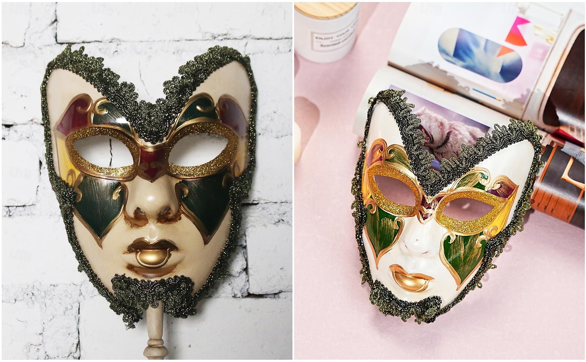 Halloween Maske Venezianische Maske Maske am Stiel Karnevalsmaske Erwachsene Unisex Halloween Karneval Party-Abendmode Maskerade Abschlussball Einfache Halloween-Kostüme Verkleiden 2025 - $29.99 –P9