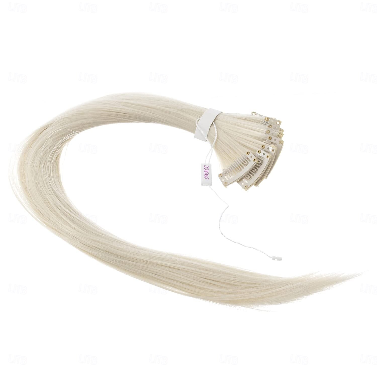 Liscio Forcine Capelli sintetici Lungo Estensione capelli Con clip 12 pz Resistente al calore Per donna del 2025 a $11.99 –P6