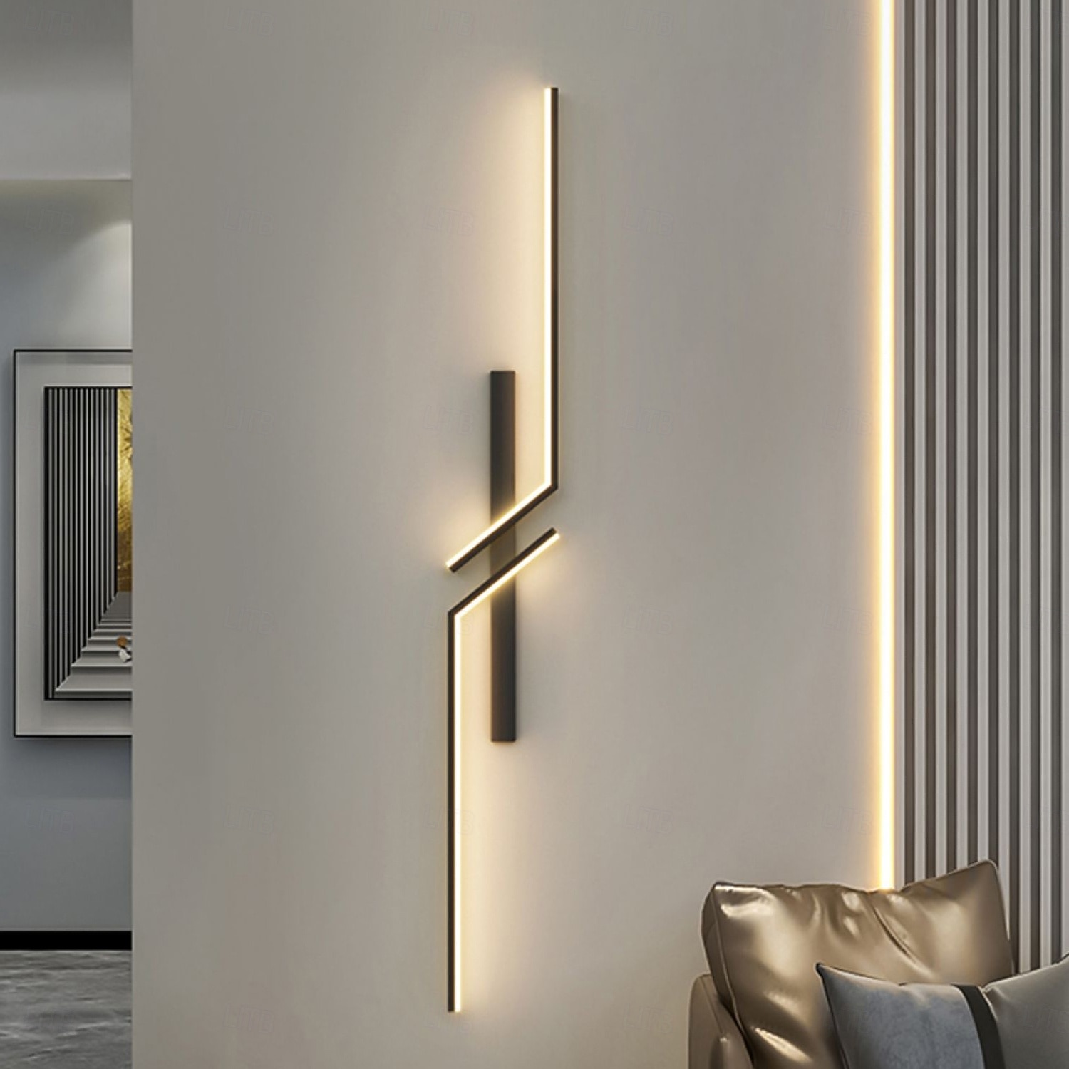 lightinthebox led sisäseinävalaisin vuoraus 60-120cm/23.4-46.8in kaari sisätiloissa moderni yksinkertainen led-seinävalaisin silikoniseinävalaisin sopii makuuhuoneeseen olohuoneeseen kylpyhuone 2026 - $87.99 –P3