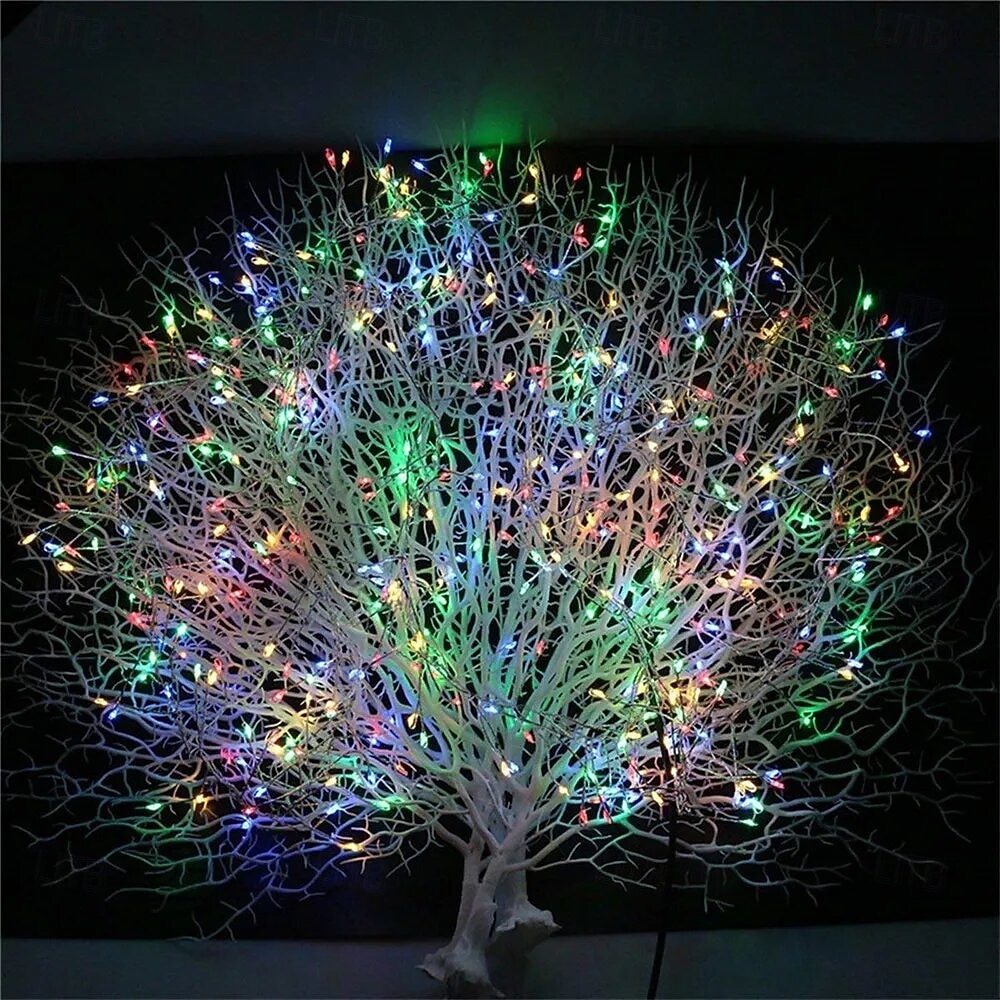 Cadena de luces LED con forma de petardo, 31 V CC, 9 m/6 m, 300/200 LED, IP65, resistente al agua, para exteriores, decoración de fiestas navideñas, iluminación colorida, 1 unidad 2025 - $28.99 –P9