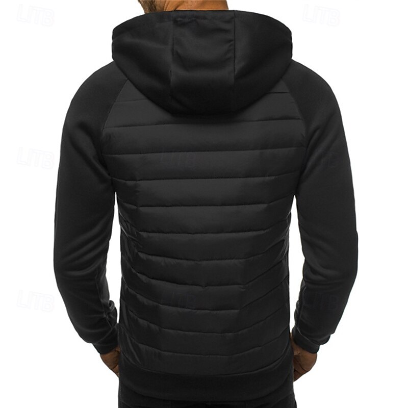 Voor heren Hoodie met rits Hoodie met volledige rits Zwart Donkergrijs Grijs Capuchon Kleurenblok Rits omhoog Lapwerk Zak Sport & Outdoor Dagelijks Feestdagen Polyester Streetwear Basic Casual Herfst 2025 - $21.99 –P11