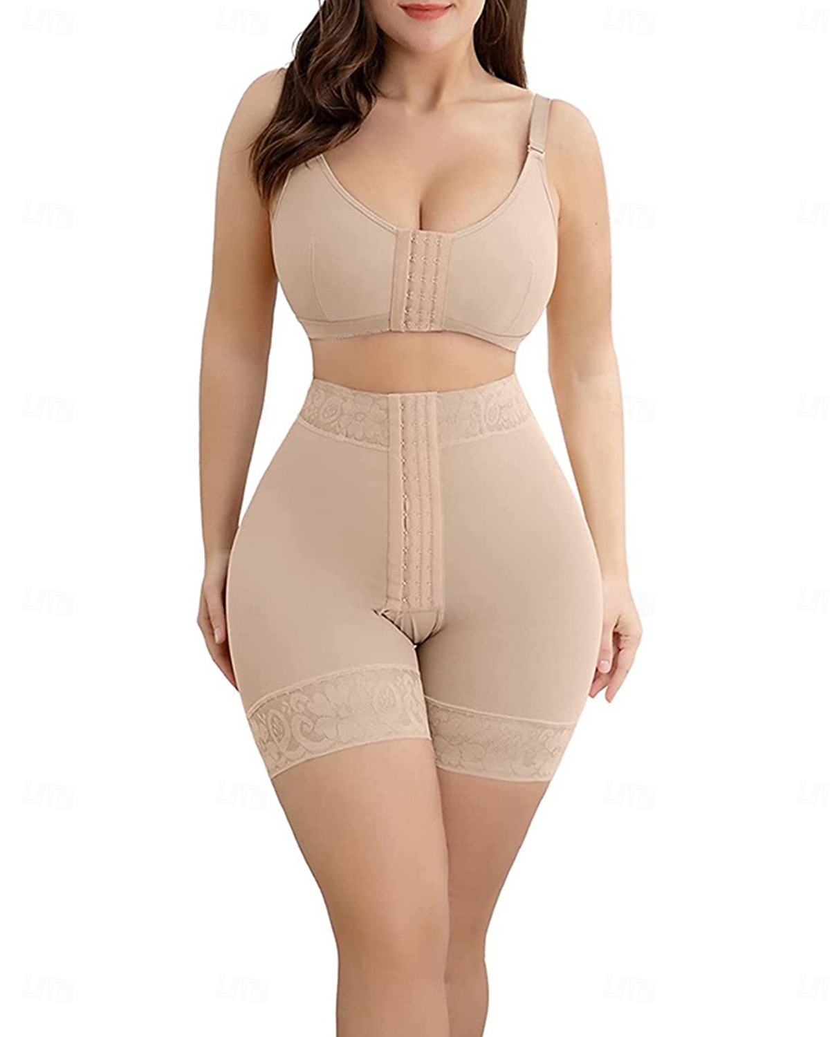model de corp din dantelă pentru femei, îmbrăcăminte modelată pentru ridicarea fundului, chiloți pentru controlul burticii cu închidere cu cârlig ținute de acasă 2026 - $24.99 –P8