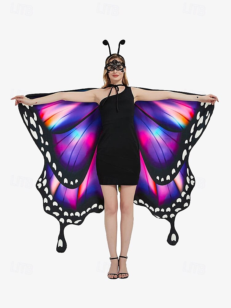 Vibrant Butterfly Wings Costume for Women - Colorful Party Accessory for Halloween, Cosplay, and Festivals 2025 - $18.99 –P3
