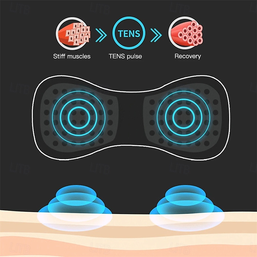 3/6 stuks smart ems nekmassager mini nek- en rugstimulatiemassager draagbare gelpad sticker dun 2025 - $24.99 –P8
