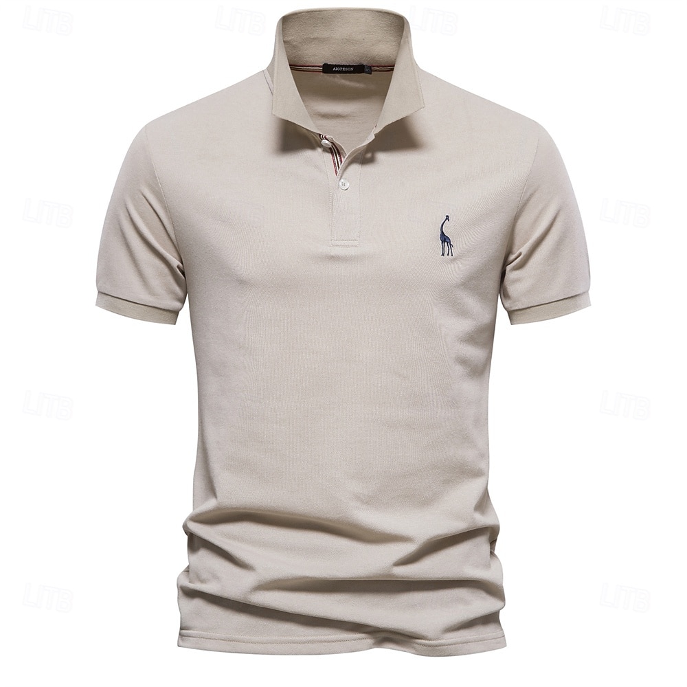 Herren Polo Golfshirt Lässig Revers Kurze Ärmel Bequem Schmuck & Bestickt Einfarbig Basic Sommer Weiß Polo 2026 - $20.99 –P12