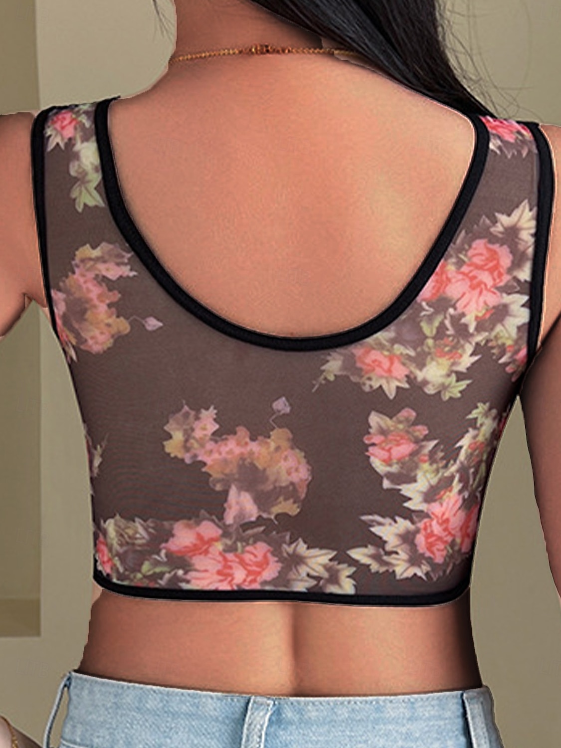 sutiã feminino de malha com estampa floral sutiã gráfico sem aro sem enchimento cobertura total sutiã moldado sólido para o dia a dia roupas para casa de 2025 por $14.99 –P9