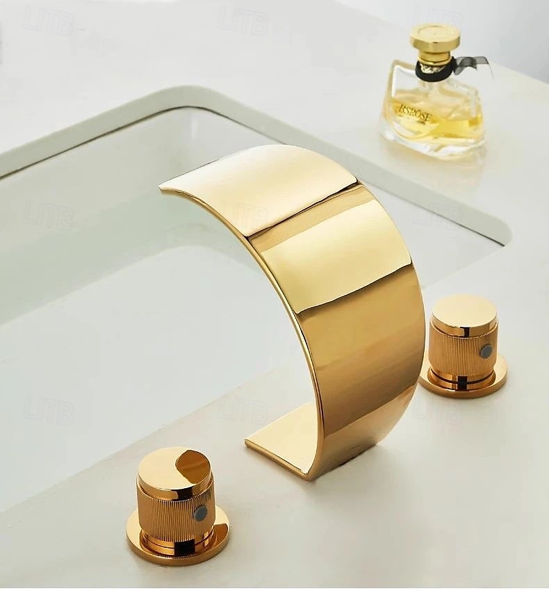 rubinetto per lavabo del bagno - diffuso elettroplaccato diffuso maniglia singola due fori rubinetti per bagno del 2025 a $226.79 –P4