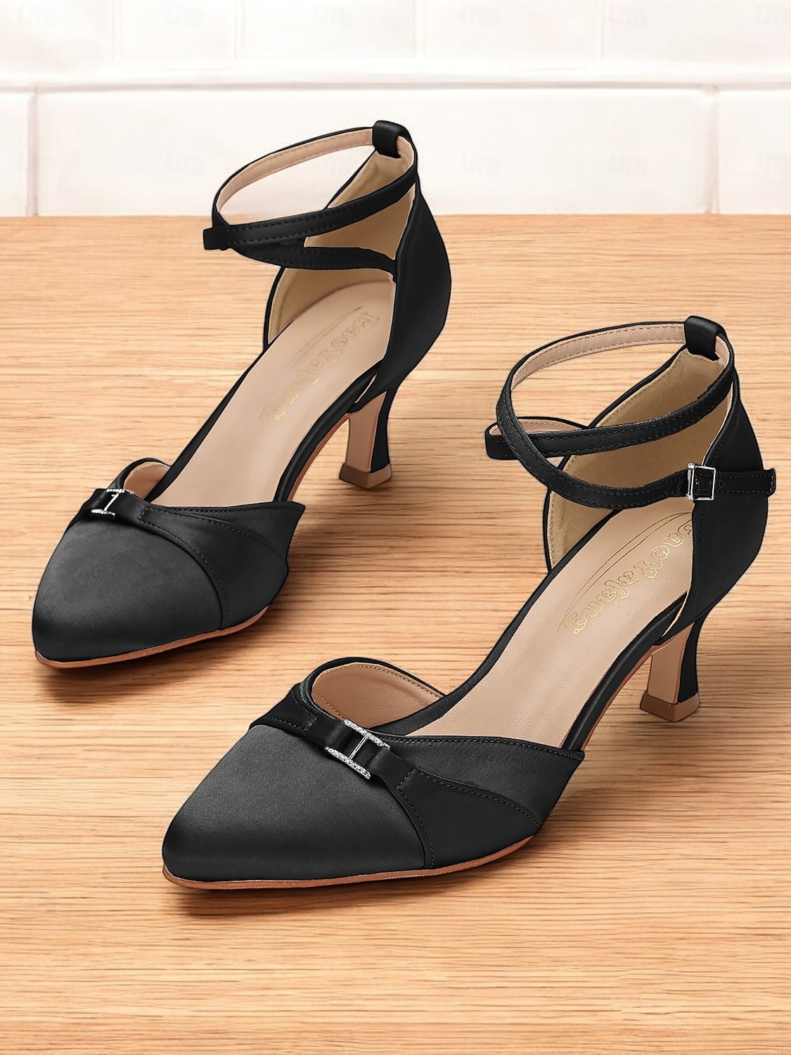 Women's Pink Satin Ankle Strap Heels with Bow Detail – Elegant Wedding or Party Shoes with Mid-Heel for Formal Occasions 2025 - $54.99 –P3