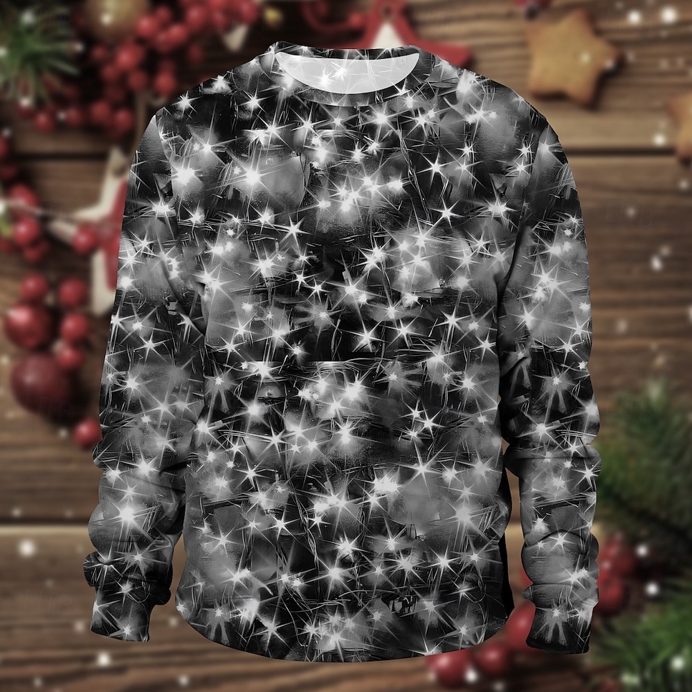 Jul Julbelysning Pullover Rolig jultröja 3D-utskrift 3D Jul Framficka Grafisk Till Par Herr Dam Vuxna Jul Maskerad 3D-utskrift Fest Festival 2025 - $29.99 –P5