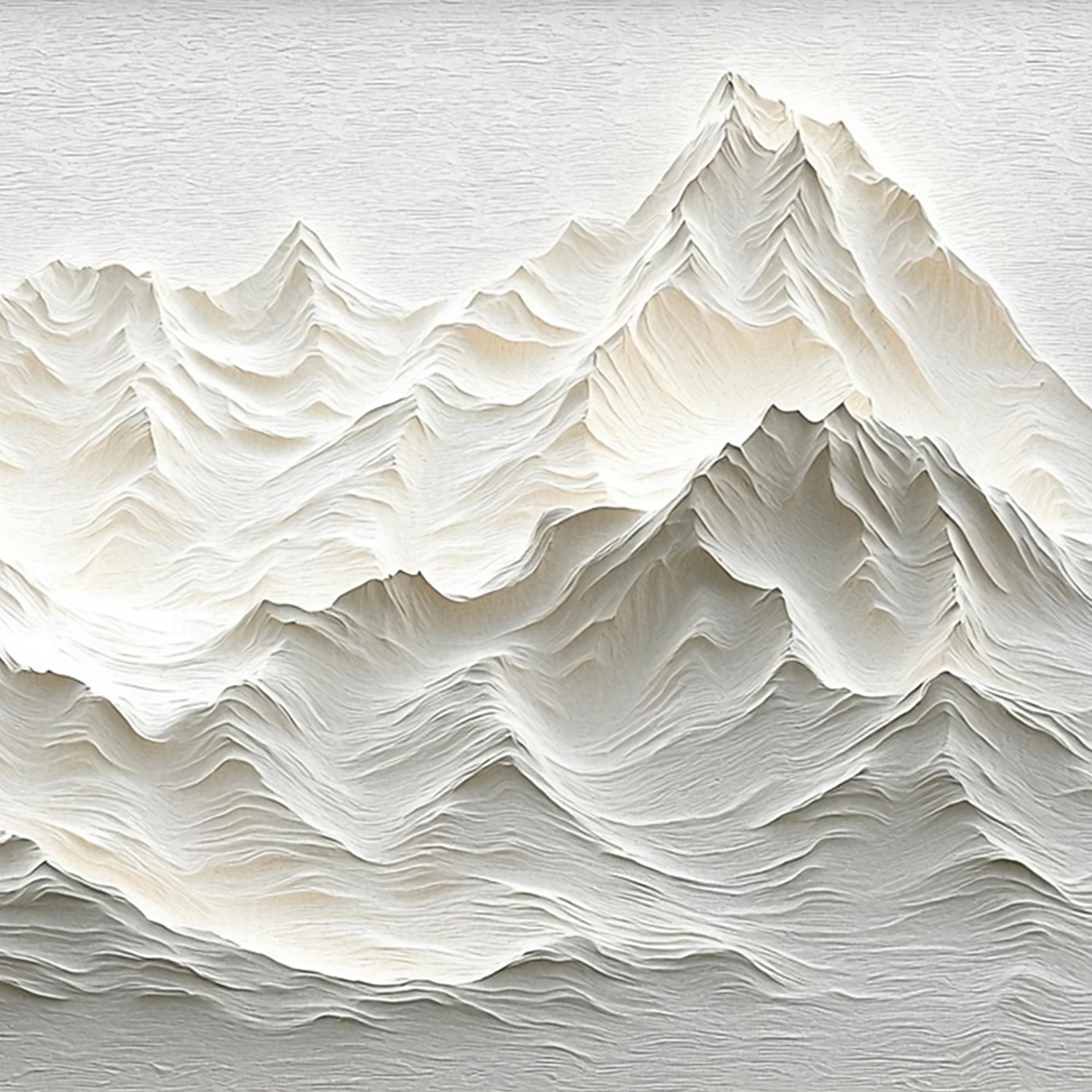 Handmade Original Snow Mountain Oil Painting On Canvas  Abstract Texture Winter Landscape Wall Art for Home Decor With Stretched Frame/Without Inner Frame Painting 2025 - $150.99 –P6