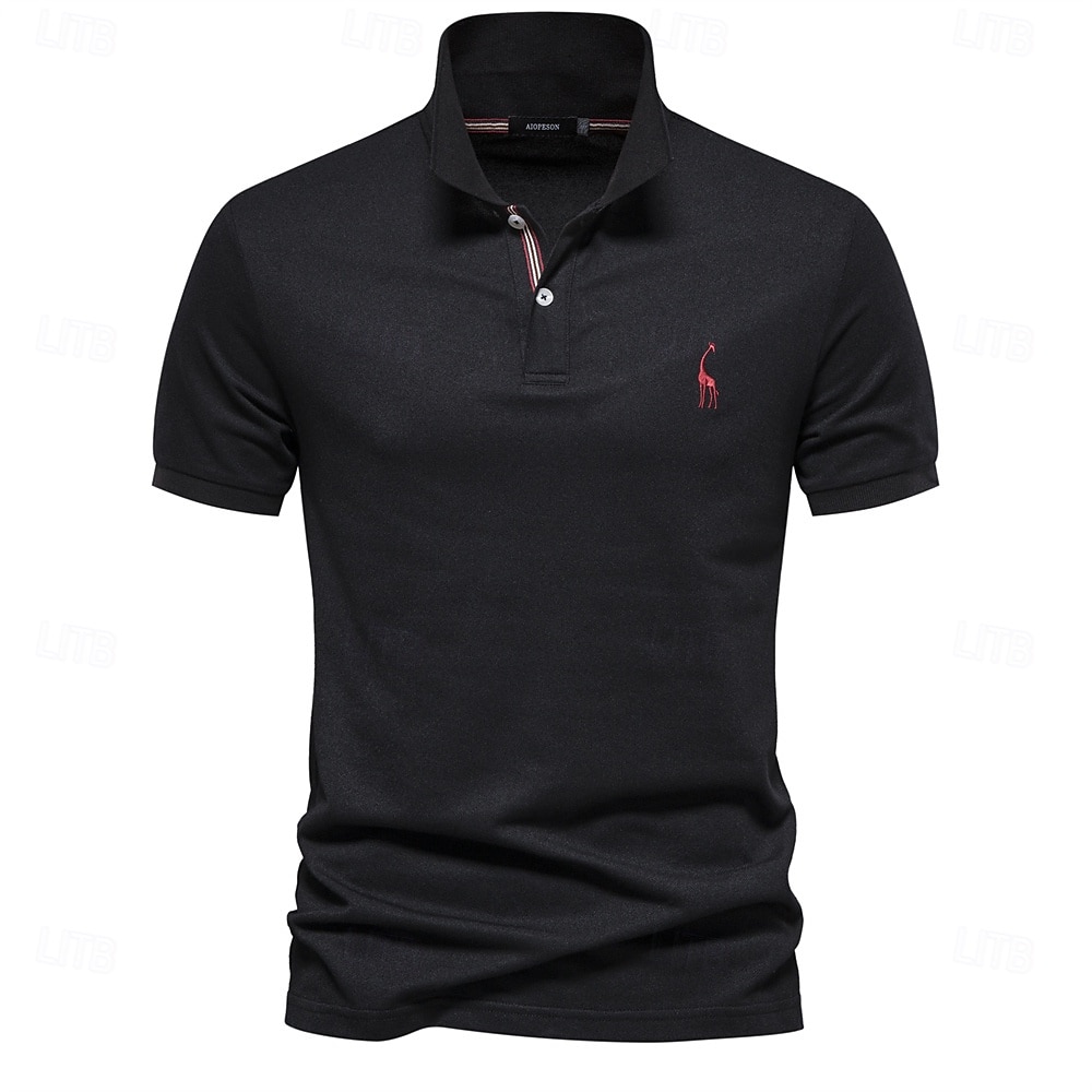 Herren Polo Golfshirt Lässig Revers Kurze Ärmel Bequem Schmuck & Bestickt Einfarbig Basic Sommer Weiß Polo 2026 - $20.99 –P7