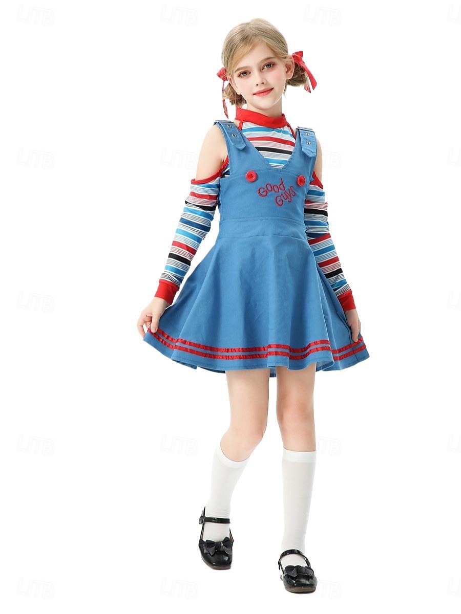 Chucky Scary Doll Dress Costume Group & Family Halloween Costumes Kid's Adults' Women's Girls' Movie / TV Theme Costumes Horror Party Carnival Easy Carnival Costume 2025 - $48.99 –P11
