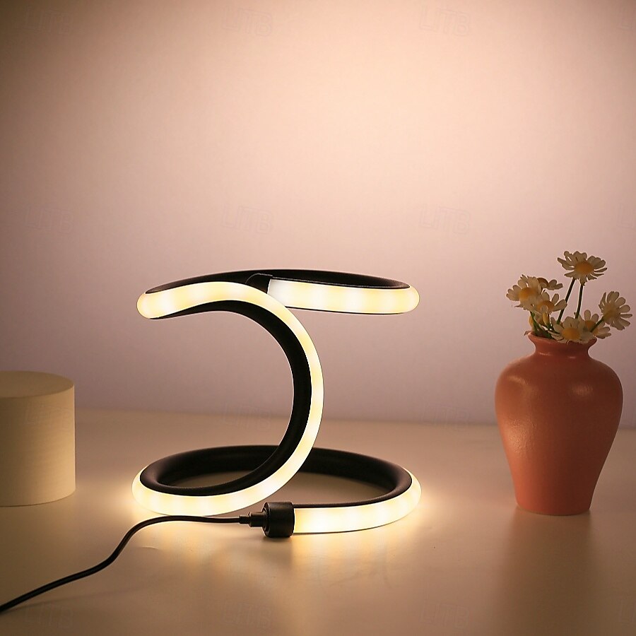 1pc Nordic Simple Spiral Table Lamp, Bedroom Bedside Eye Protection, Dimmable USB Powered LED Decorative Lamp for Home Living Room Bedroom 2025 - $53.99 –P5