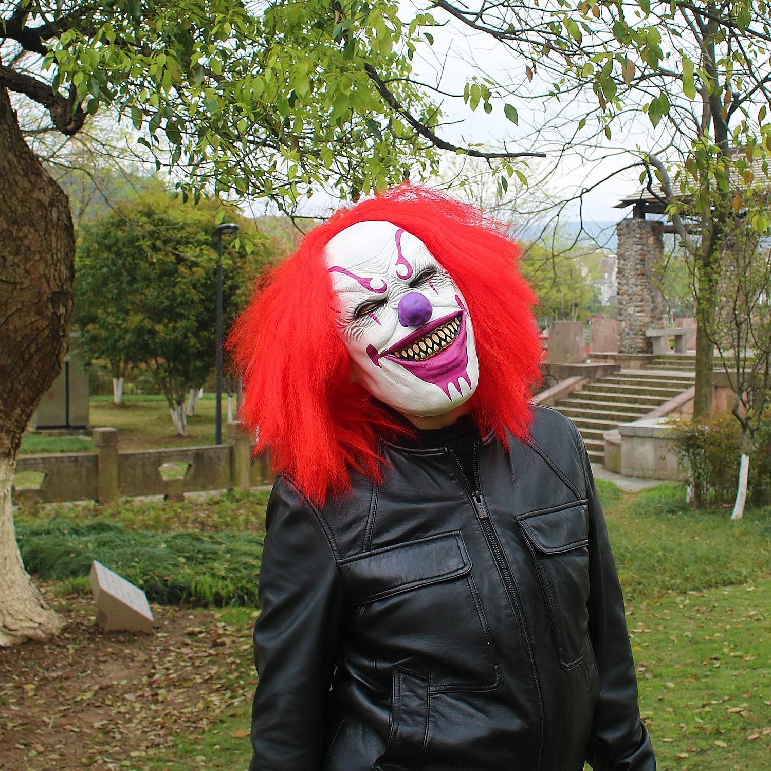 Clown Killerclown Karnevalsmaske Maske Voller Kopf Erwachsene Unisex Gruseliges Kostüm Leistung Party Halloween Karneval Einfaches Karnevalskostüm 2025 - $29.99 –P4