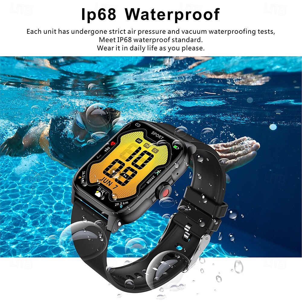 iMosi QX15 Slimme horloge 1.85 inch(es) Smart horloge Bluetooth Stappenteller Gespreksherinnering Activiteitentracker Compatibel met: Android iOS Dames Heren Handsfree bellen Waterbestendig 2025 - $36.19 –P13