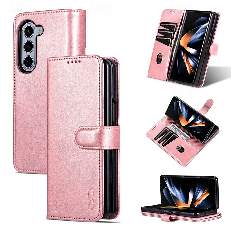 Phone Case For Z Fold 6 Z Fold 4 Z Fold 3 iPhone 16 Pro Max Plus iPhone 15 Pro Max Plus iPhone 14 13 12 11 Pro Max Plus Mini Back Cover with Stand Holder Card Slot Shockproof Retro PU Leather 2025 - $18.99 –P2