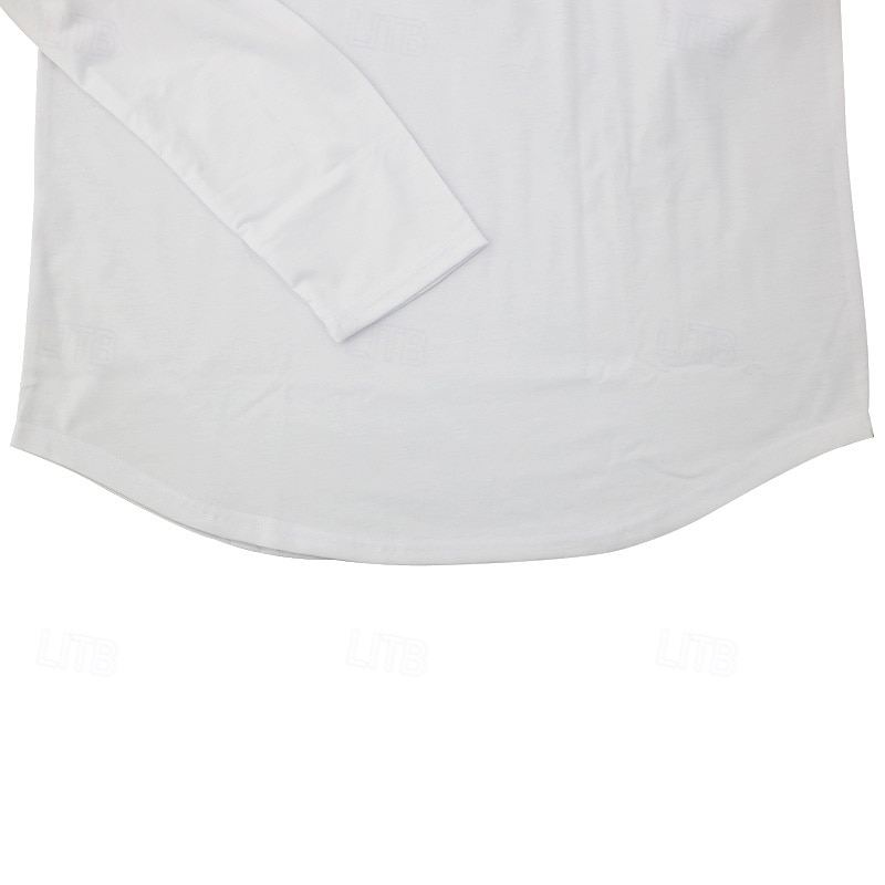 Homme T-shirt Chemise à Manches Longues manche longue Col ras du cou Printemps & Automne Uni Mode Designer Basique Classique Vacances Rue Sortir Noir Blanche bleu marine T-shirt haut de gamme pour de 2025 ? $17.99 –P6