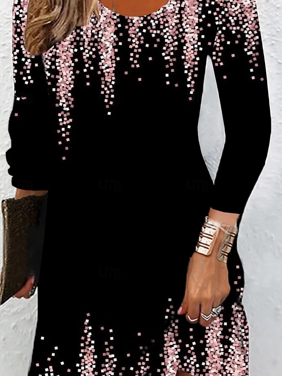 Damen Maxi Kleid Sheath Kleid Petite Kleid T-Shirt Kleid Tee Kleid Sommerkleid Elegant Stylisch Urlaub Straße Freizeit Regulär Fit Floral Langarm Rundhalsausschnitt Rosa Sommer 2025 - $23.99 –P3