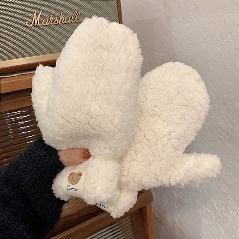 Soft Plush Gloves Hand Gloves Mittens Winter Thermal Keep Warm Outdoor 2025 - $13.99 –P6