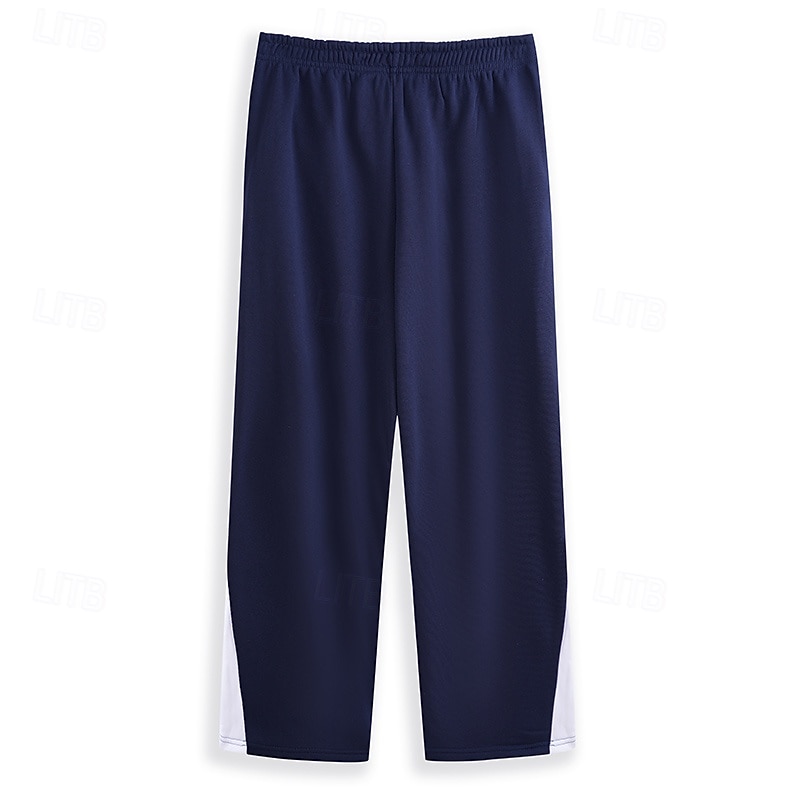 Herren Jogginghose Fleecehose Hose Gerade geschnittene Sweatpants Ausgestellte Jogginghose Kordelzug Tasche Elastischer Bund Farbblock Komfort Weich Outdoor Täglich Ausgehen Mode Lässig Schwarz 2026 - $20.99 –P2