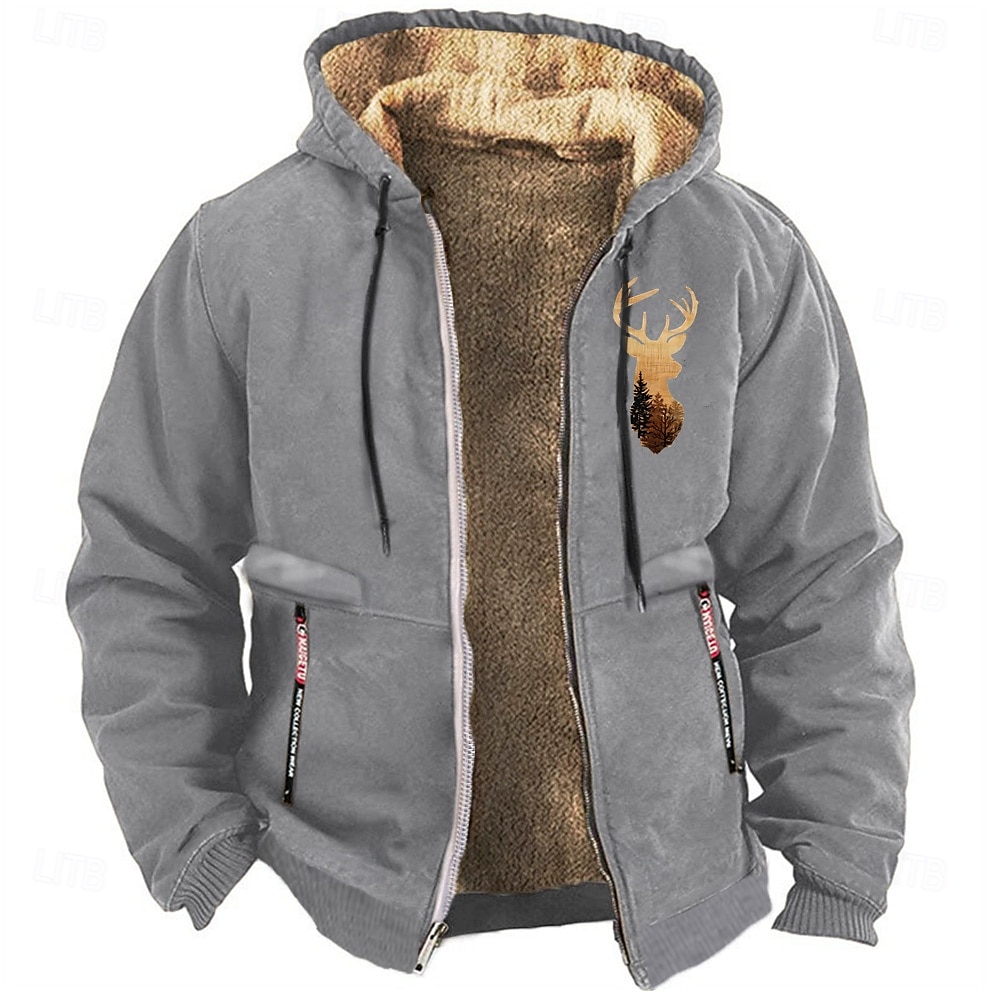 Men's Cowboy Deer Sweatshirt Long Sleeve Sweatshirts  Hooded Vintage Western Style Vacation Streetwear Fall & Winter Black Brown Green Clothing Apparel Designer Graphic Print S M L XL XXL XXXL 2026 - $37.99 –P5