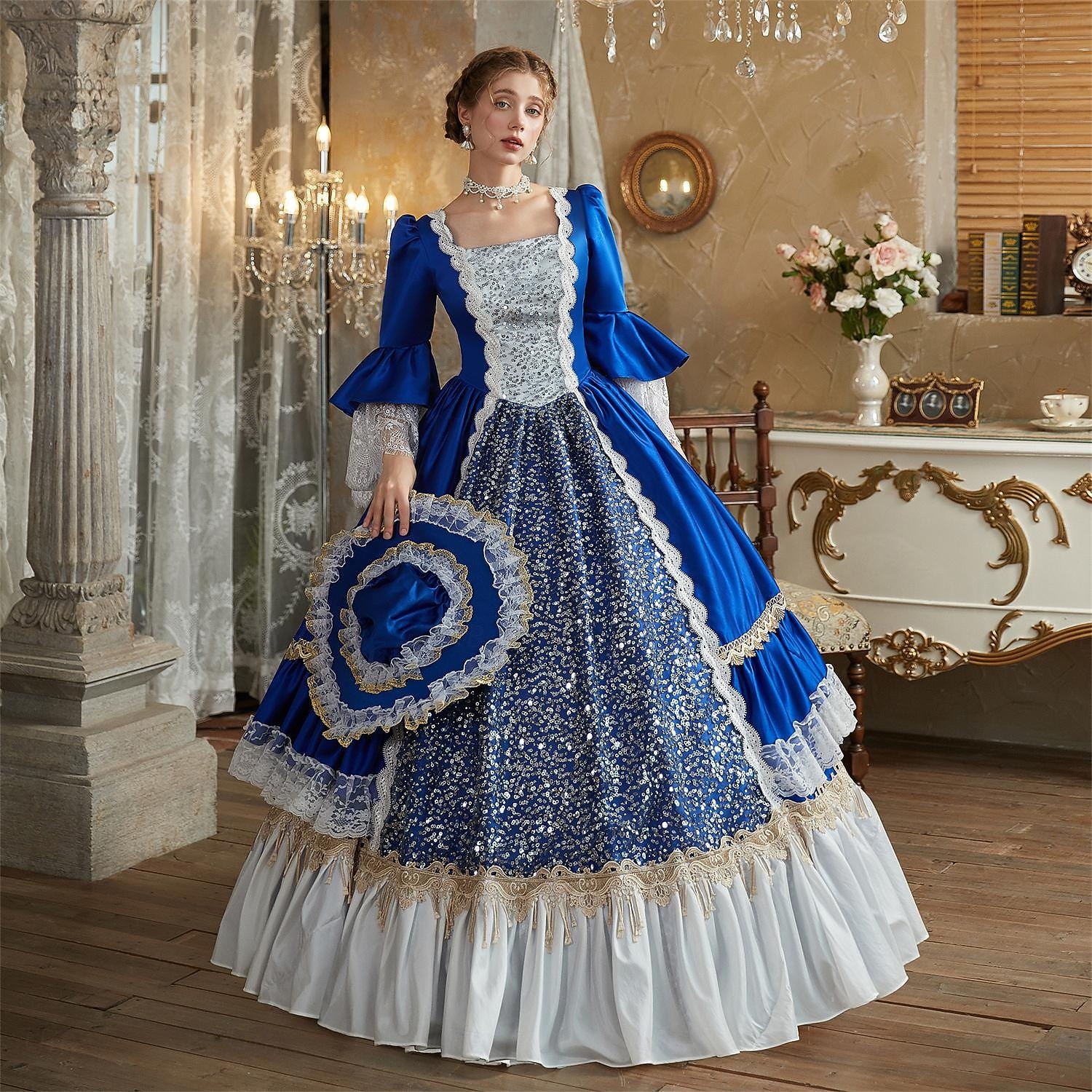 Rococo Victorian Vintage Inspired Dress Party Costume Prom Dress Princess Shakespeare Solid Color Ball Gown Fancy Dress Women's Christmas Halloween Carnival Party Evening Party Masquerade Adults' 2026 - $194.99 Rococo Victorian Vintage Inspired Dress Party Costume Prom Dress Princess Shakespeare Solid Color Ball Gown Fancy Dress Women's Christmas Halloween Carnival Party Evening Party Masquerade Adults' 2026 - $194.99