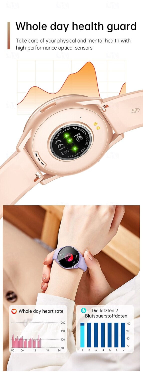 KT77 Smart Watch 1.46 inch Smartwatch Fitness Running Watch Bluetooth Pedometer Call Reminder Fitness Tracker Compatible with Android iOS Women Men Long Standby Hands-Free Calls Waterproof IP68 22mm 2025 - $49.99 –P6