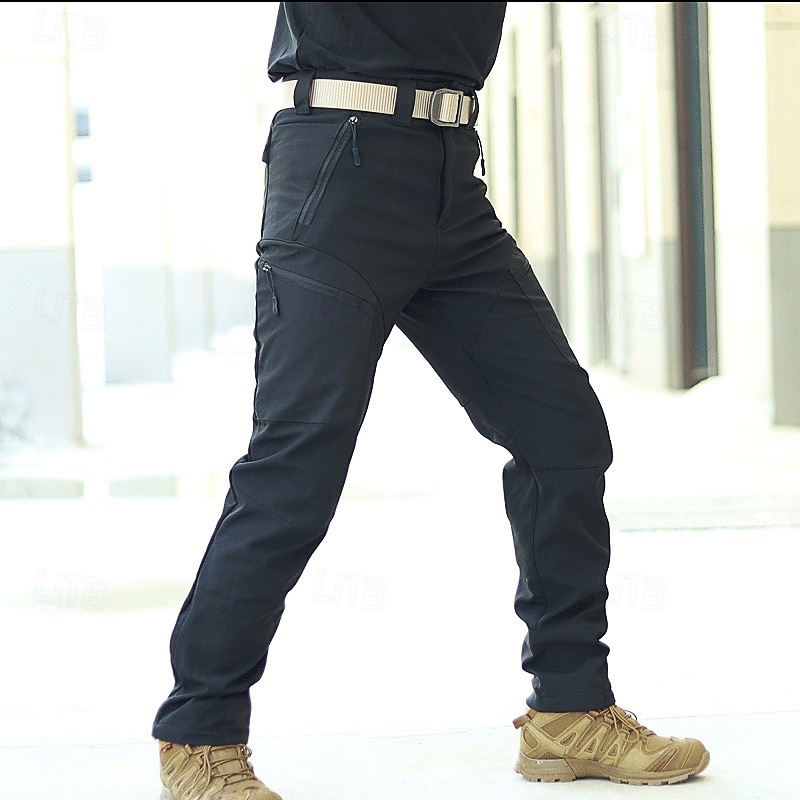 Ανδρικά Παντελόνια με τσέπες Παντελόνι Fleece Pantaloni Foiță Subțire Παντελόνι τακτικής Pantaloni de Drumeție Κουμπιά Πολλαπλή τσέπη Συνδυασμός Χρωμάτων Αδιάβροχη Ζεστό 2025 - $43.99 –P5