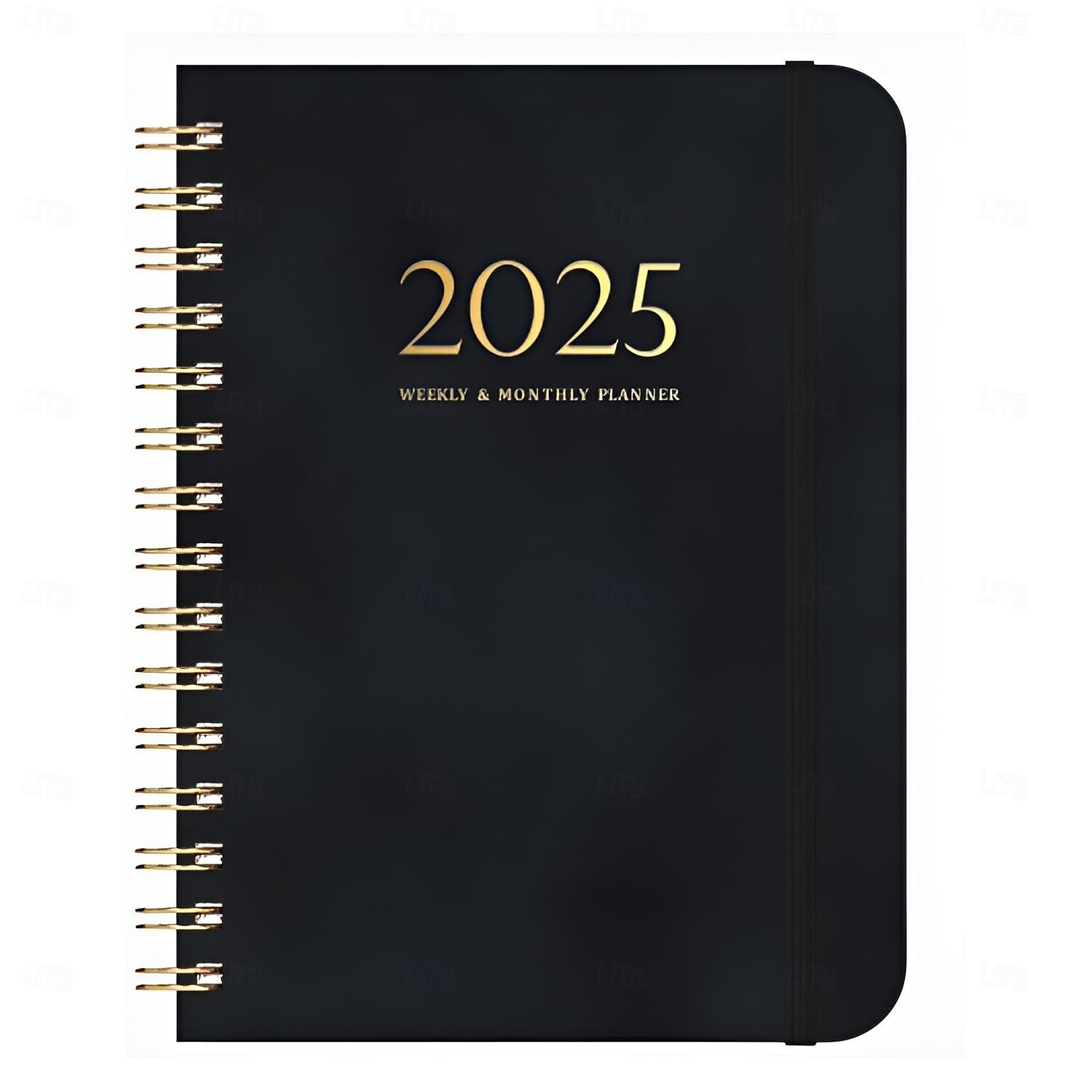 2025 PU-Leder-Kalenderplaner-Notizbuch A5 mit losem Blatt, Wochenplaner, Gummiband-Notizbuch 2025 - $21.99 –P11