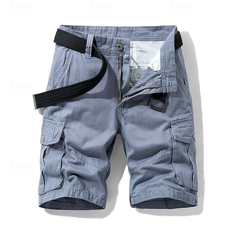 Herren Cargo Shorts Kurze Hosen Shorts Kurze Hosen Arbeitsshorts Knopf Multi Pocket Glatt tragbar Kurz Outdoor Täglich Ausgehen Modisch Klassisch Schwarz Armeegrün 2025 - $26.99 –P4