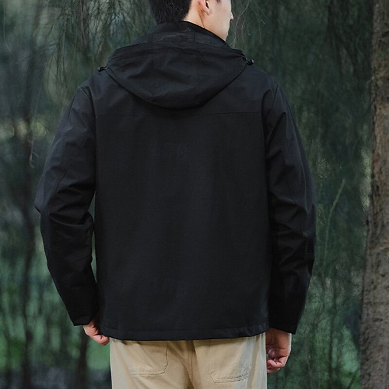 Homens Mulheres Jaqueta de Trilha Inverno Ao ar livre Bloco de cor Prova-de-Água A Prova de Vento Zíper Frontal Jaqueta leve Zip Completo Campismo / Escursão / Espeleologismo Preto Rosa claro Camelo de 2025 por $38.99 –P14