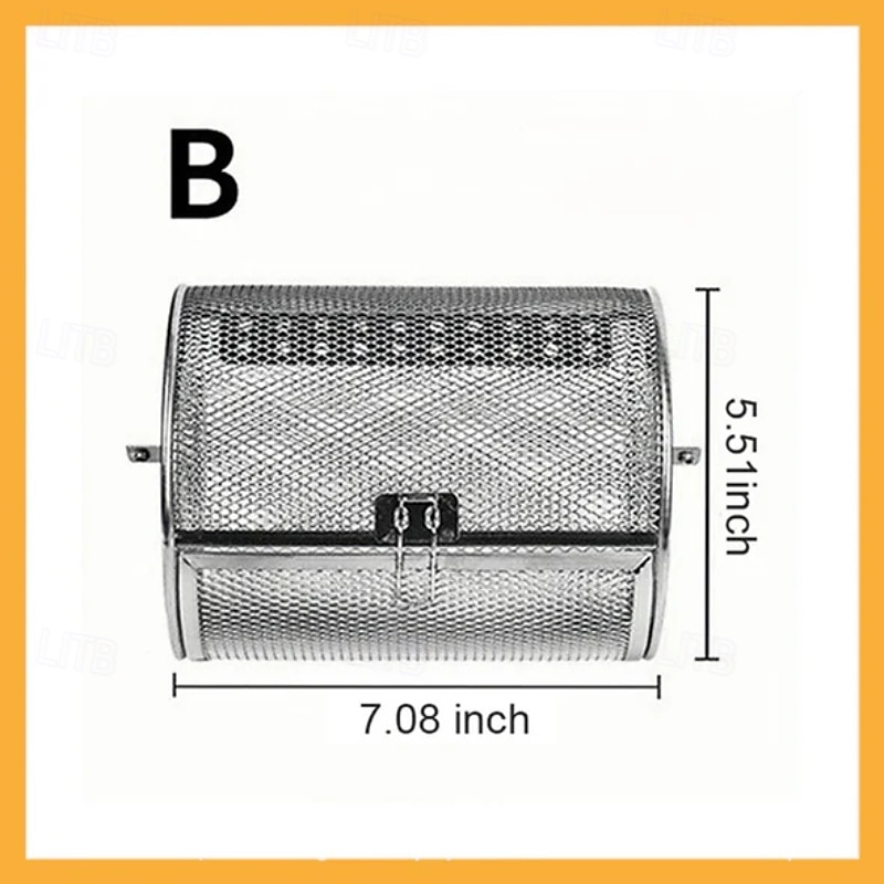 вращающаяся решетка из нержавеющей стали, вертел на 360 градусов для равномерного приготовления, многофункциональная совместима с духовкой и фритюрницей, легко моется, незаменим для барбекю и вечеринок 2026 - $16.99 –P7