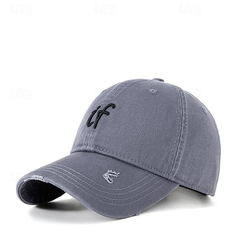 Herren Cap Basecap Sonnenhut Kappe Schwarz Wein Polyester Bestickt Modisch Brautkleider schlicht Strasse Täglich Buchstabe Einstellbar Sonnenschutz Atmungsaktiv 2025 - $12.99 –P6