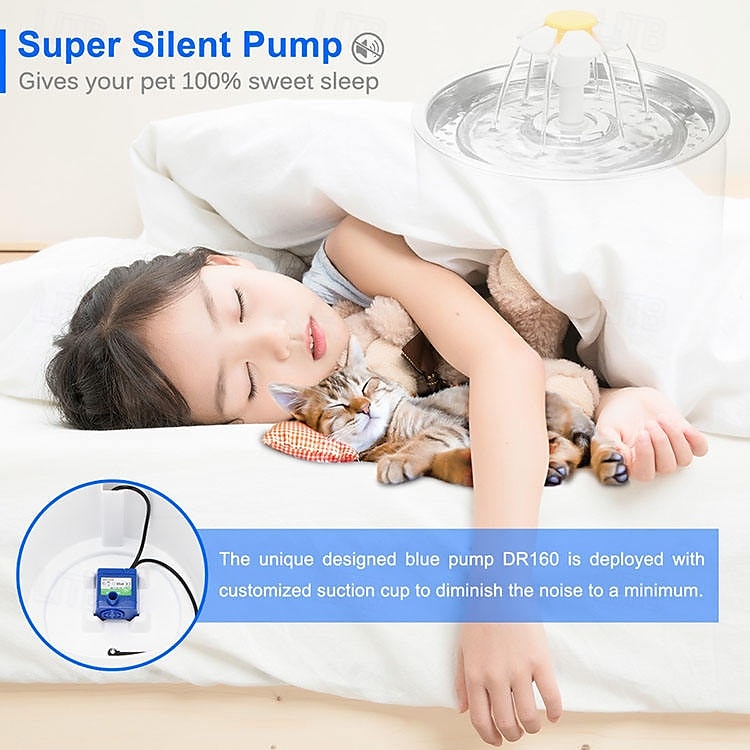 Câini Pisici Animale Mici Bol automat de băut / Boluri pentru pisici pentru câini 3 L Oțel inoxidabil ABS + PC Automat Ușor de Instalat Fântână Mată Alb Castroane & Hrănirea Casă 2025 - $45.99 –P6