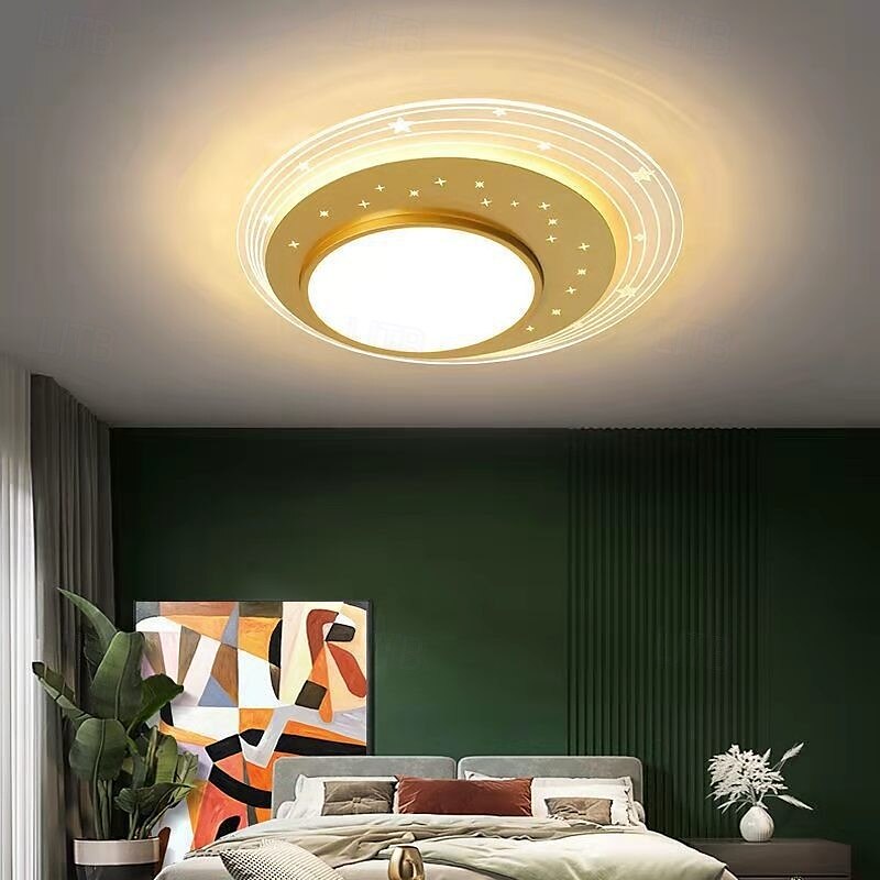 Plafonnier LED à intensité variable en continu 50 cm 1 lumière design moderne en forme de ciel étoilé luminaire en métal acrylique pour chambre d'enfant chambre d'enfant 110-240 V uniquement à de 2025 ? $179.99 –P5